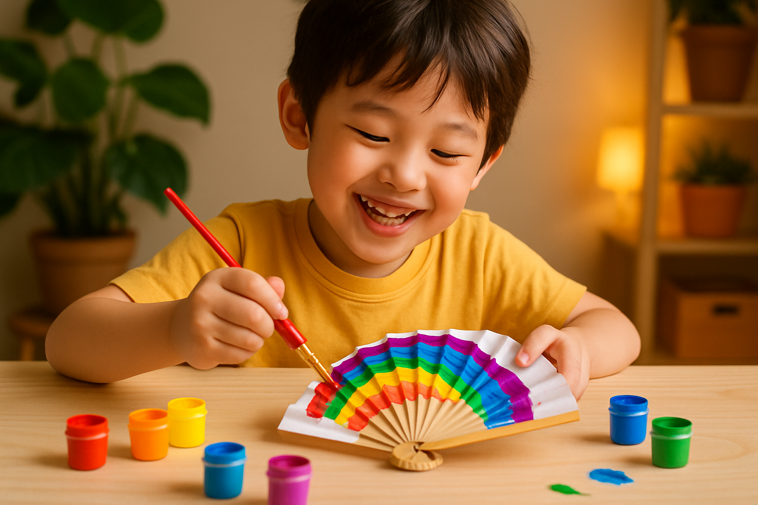 พัดระบายสี DIY สำหรับเด็ก: สนุก เสริมสร้างจินตนาการและความคิดสร้างสรรค์